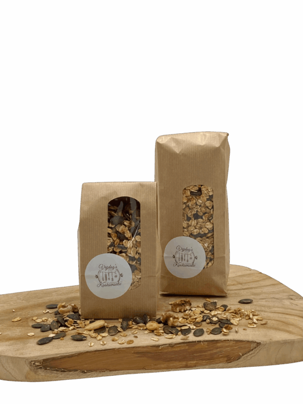 Huisgemaakte granola's met Nederlandse pompoenpitten