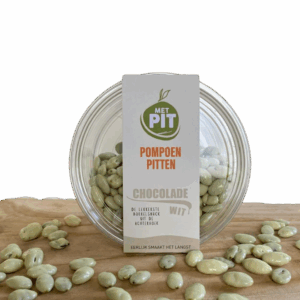 Met PIT, witte chocolade pompoenpitten