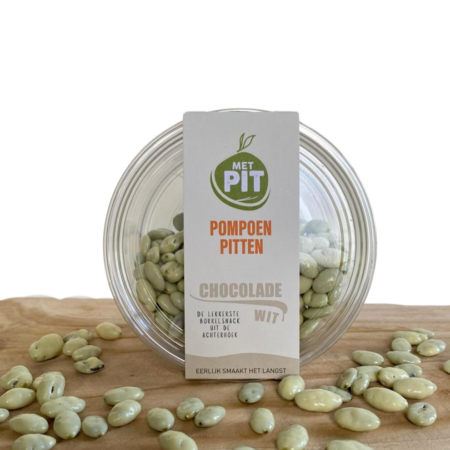 Met PIT, witte chocolade pompoenpitten