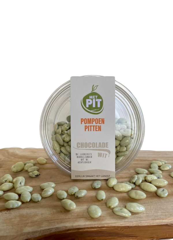 Met PIT, witte chocolade pompoenpitten