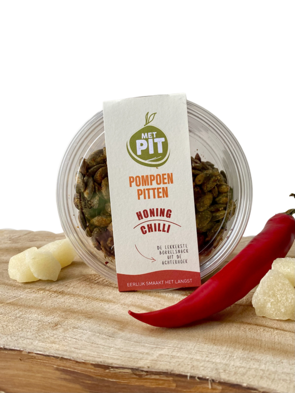 Met PIT, pompoenpitten honing chili