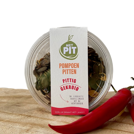 Met PIT, pompoenpitten pittig gekruid