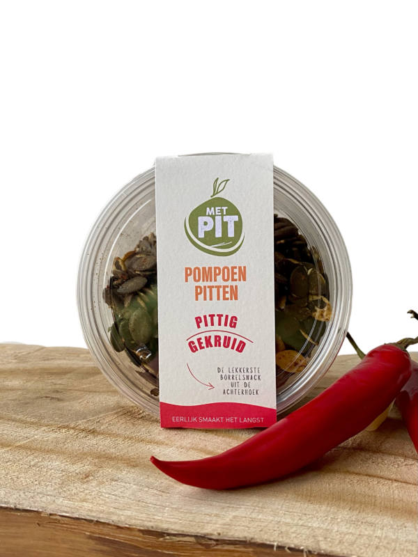 Met PIT, pompoenpitten pittig gekruid