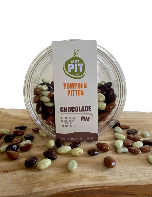 Met PIT, pompoenpitten chocolade mix