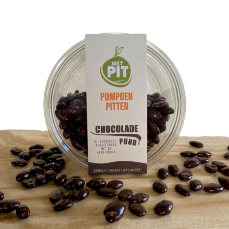 Met PIT, pompoenpitten chocolade puur