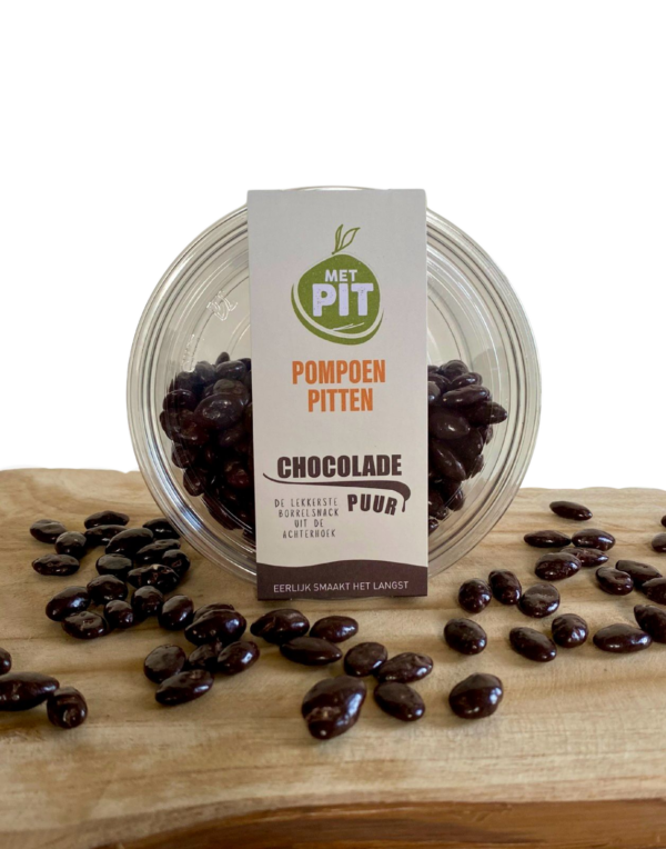 Met PIT, pompoenpitten chocolade puur