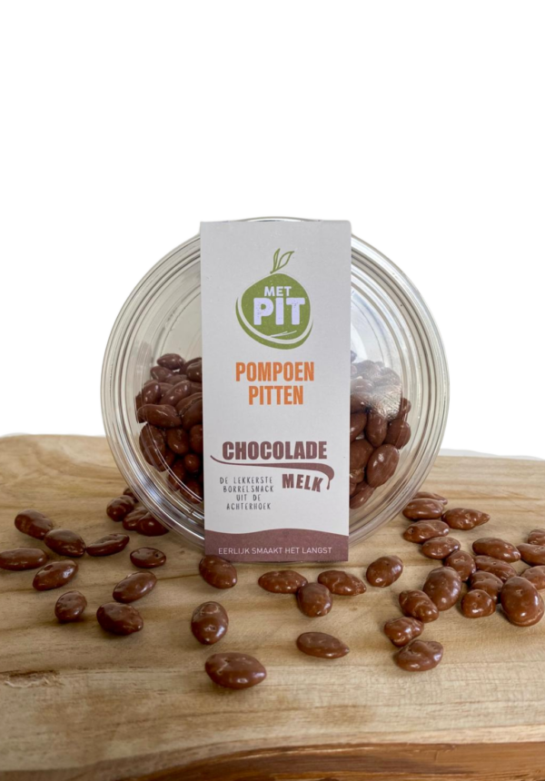 Met PIT, pompoenpitten melk chocolade